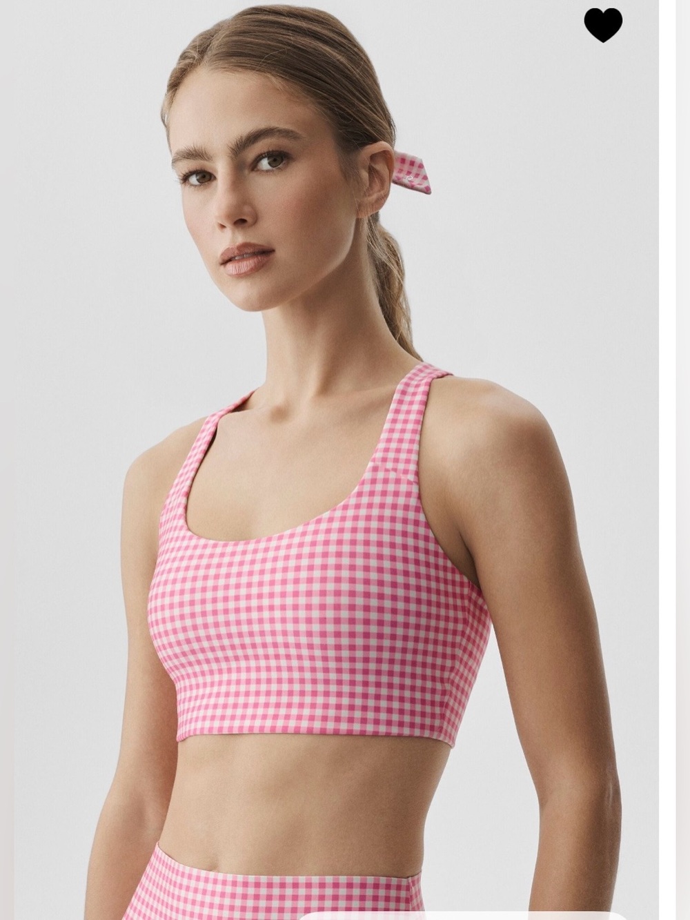 Alo Yoga Small Pink Gingham Sports Bra. 💕⚡️
